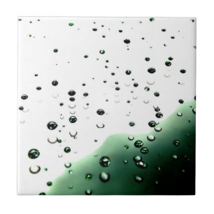 Digital Raindrops Ceramic Tile