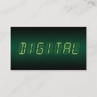 digital readout business card