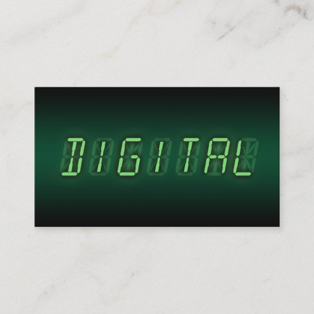 digital readout business card (Front)