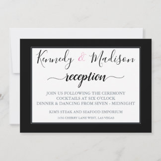 DIGITAL RECEPTION Edgy Black Amazing Fab Invitation