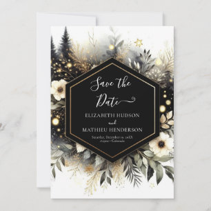 Digital Romantic Enchanted Forest Wedding Save The Date