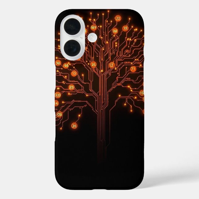 Digital Roots: The Luminous Circuitry Tree Case-Mate iPhone Case (Back)