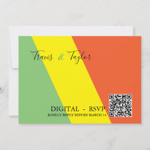 DIGITAL RSVP Wedding Bright Summer Colors Invitation