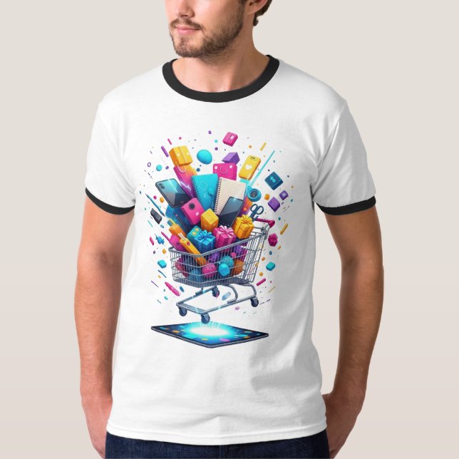 Digital Rush – Shopping Cart Blast Tee (Front)