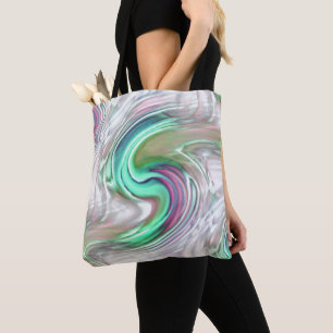 Digital rustic S-curve brush strokes 'under ice'  Tote Bag