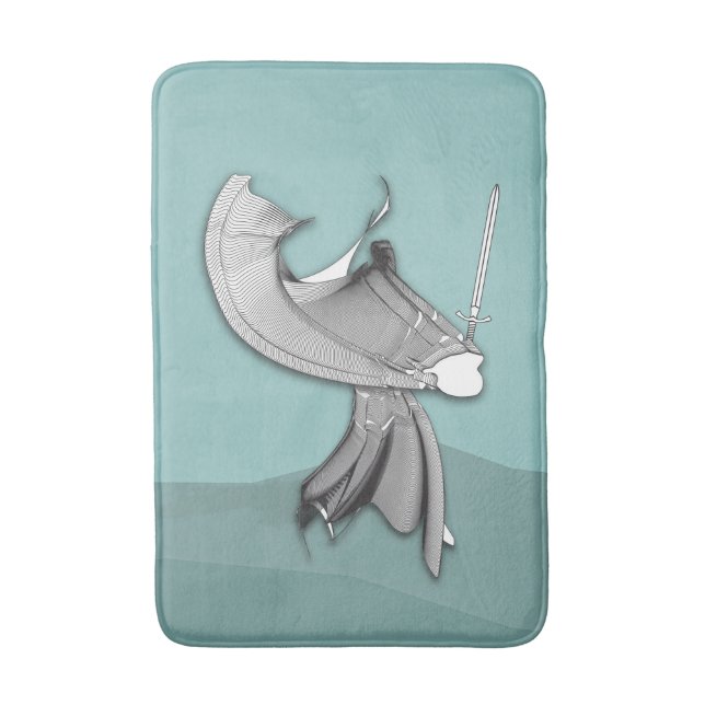Digital Samurai Bath Mat (Front Vertical)