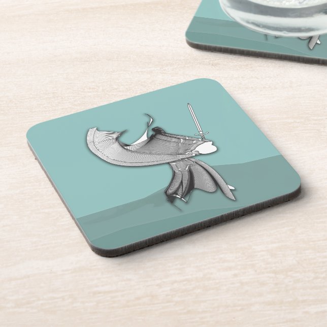 Digital Samurai Beverage Coaster (Left Side)