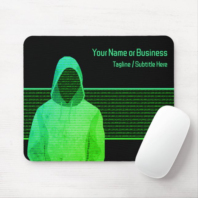 Digital Security - Anti Cyber Crime Business Text Mouse Pad (With Mouse)