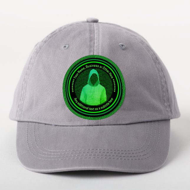 Digital Security - Hooded Hacker - Own Name / Text Patch (On Headwear)