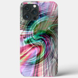 Digital shine colorful S-curve brush strokes over iPhone 13 Pro Max Case