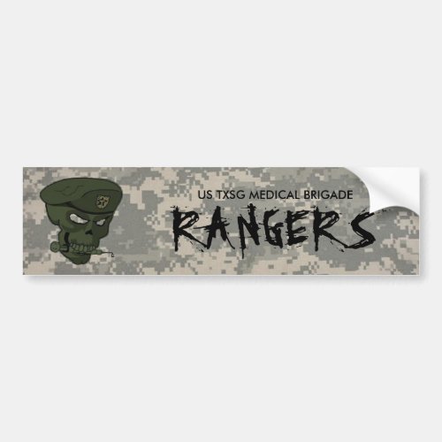 digital skull green no eyes US TXSG ME Bumper Sticker