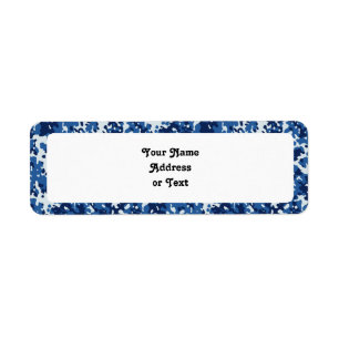 Digital Sky Blue Camouflage - with White Label