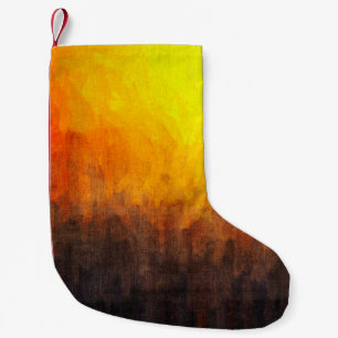 Digital structure of painting. Abstract art vintag Small Christmas Stocking