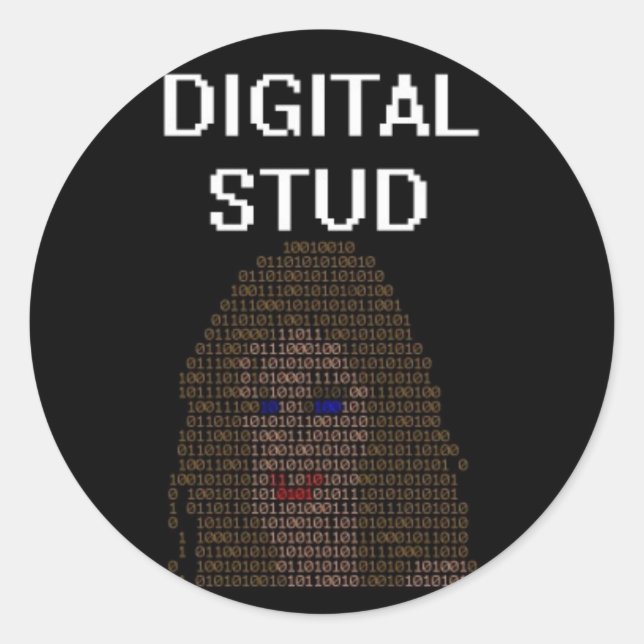 Digital Stud Classic Round Sticker (Front)