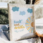 Digital Sun Party Food And Drinks Sign at Zazzle