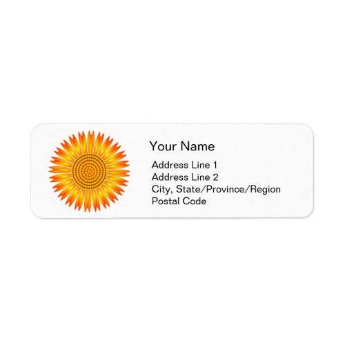 Digital Sunflower Return Address Labels