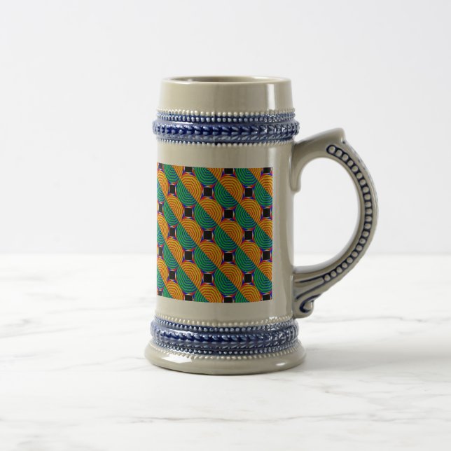 Digital Sunrise by Kenneth Yoncich Beer Stein (Right)