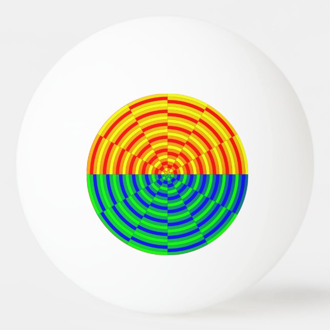 Digital Sunrise by Kenneth Yoncich Ping-Pong Ball (Front)