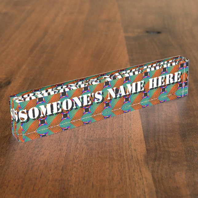 Digital Sunset by Kenneth Yoncich Desk Name Plate (Side)