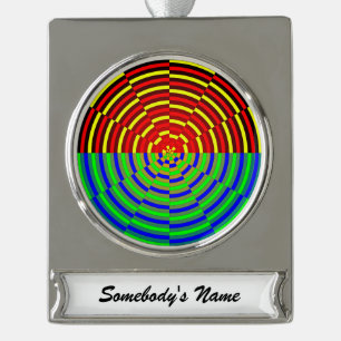 Digital Sunset by Kenneth Yoncich Silver Plated Banner Ornament