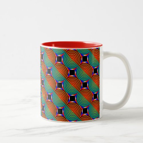 Digital Sunset by Kenneth Yoncich Two_Tone Coffee Mug