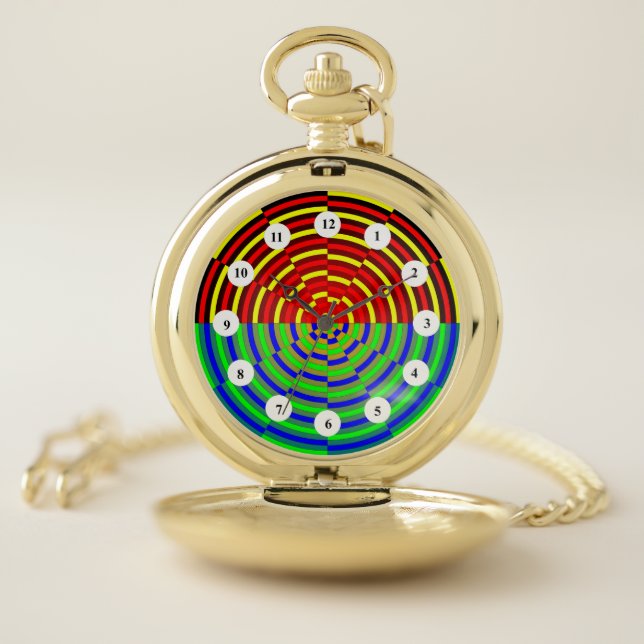 Digital Sunset (Classic Face) by Kenneth Yoncich Pocket Watch (Inside)