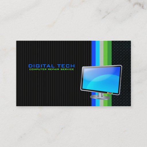 Customizable Digital Tech. TV Business Cards