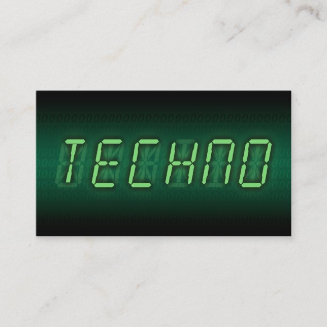 digital techno business card (Front)