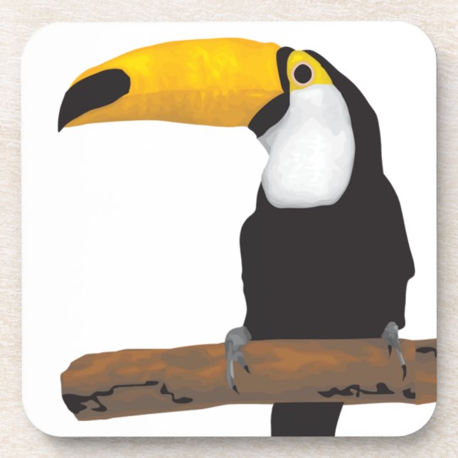Digital Toucan Beverage Coaster (Front)