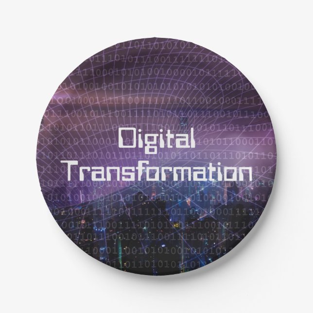 Digital Transformation for Business Paper Plates (Front)