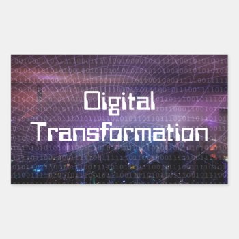 Digital Transformation For Business Rectangular Sticker by GigaPacket at Zazzle