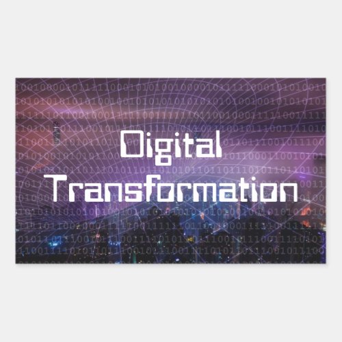 Digital Transformation for Business Rectangular Sticker