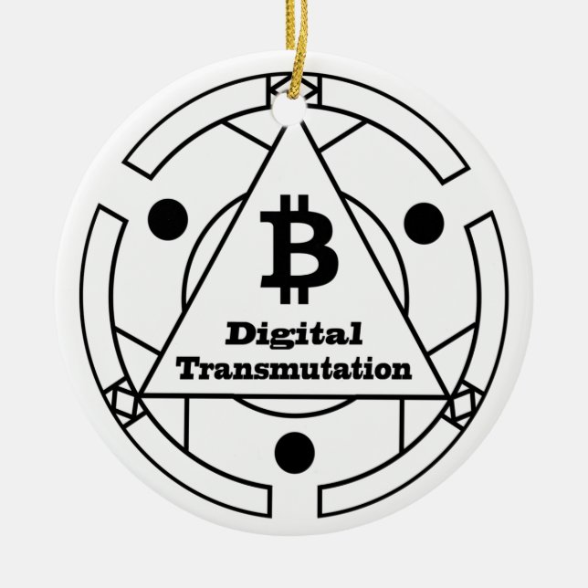 Digital Transmutation Alchemy Ceramic Ornament (Front)