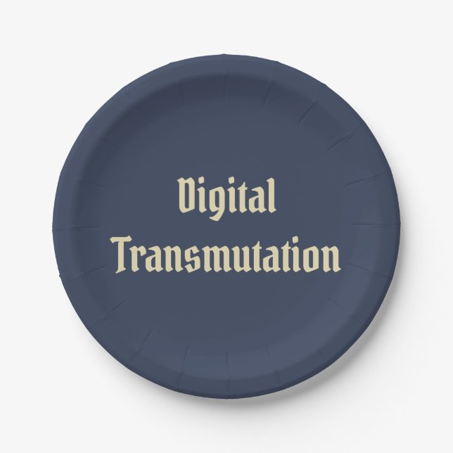 Digital Transmutation Paper Plates (Front)