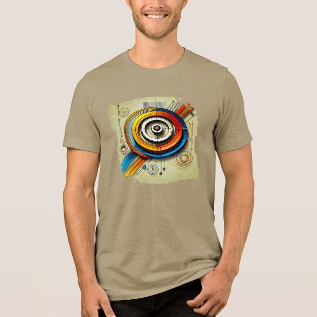 Digital TShit - Electric Swirls Tri-Blend Shirt (Front)