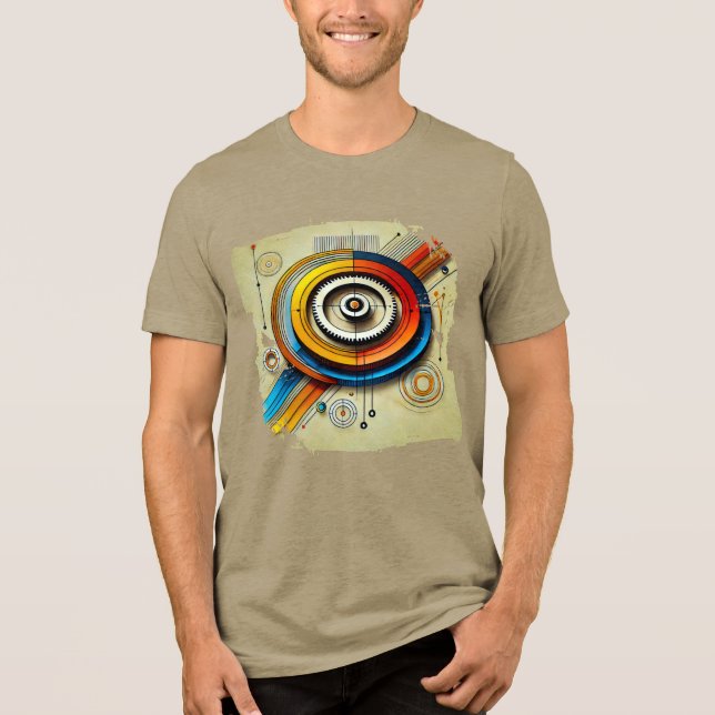 Digital TShit - Electric Swirls Tri-Blend Shirt (Front)