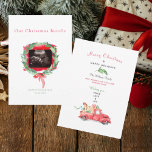 Digital Ultrasound Christmas Boy Bundle Holiday Card<br><div class="desc">Digital or printed ultrasound photo chirstmas card.  Watercolor Truck.</div>