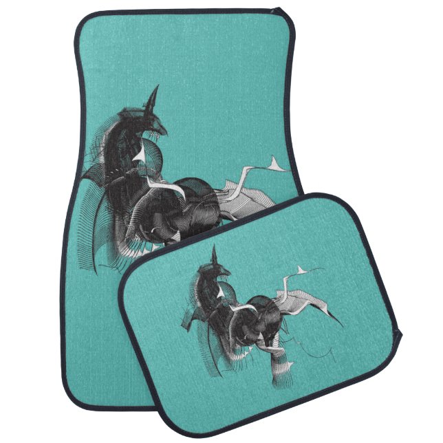 Digital Unicorn Car Floor Mat (Set)
