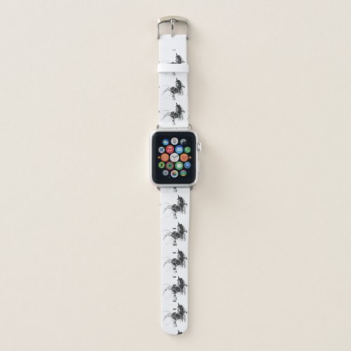 Digital Unicorn Figure _ Custom Background Color Apple Watch Band