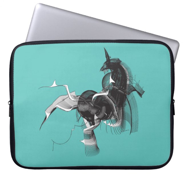 Digital Unicorn Laptop Sleeve (Front)