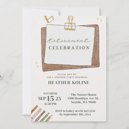 Digital Unique Teacher Retirement Party Template