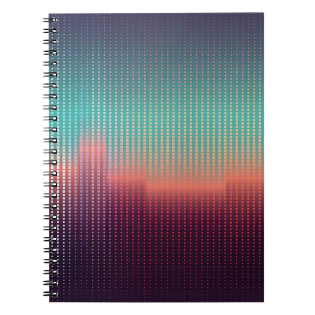 Digital urban landscape, colorful squares. notebook (Front)