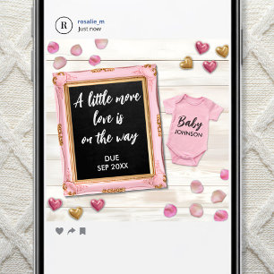 Digital Valentine Social Media Pregnancy Announcement