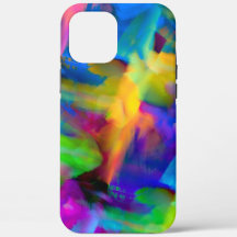 Digital very colored brush strokes smudges