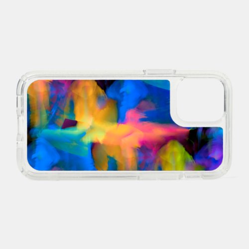 Digital very colored brush strokes smudges speck iPhone 12 mini case