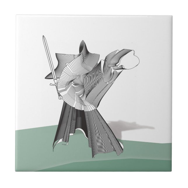 Digital Warrior Ceramic Tile (Front)