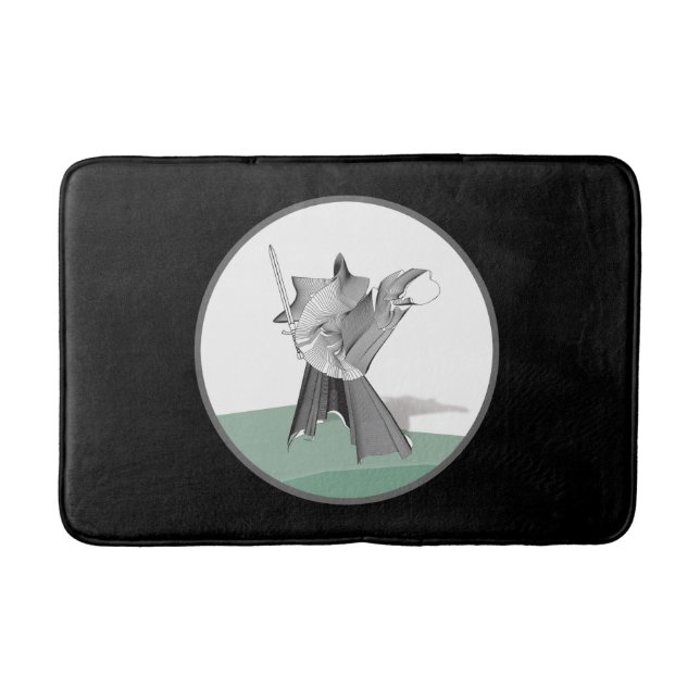 Digital Warrior - Custom Background Color Bath Mat (Front)