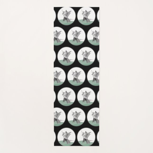 Digital Warrior - Custom Background Color Yoga Mat (Front)
