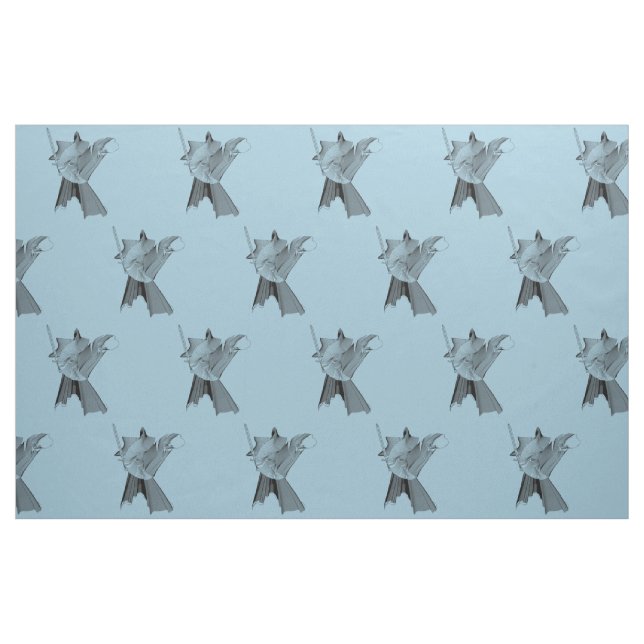 Digital Warrior Figure - Custom background color Fabric (Fat Quarter)