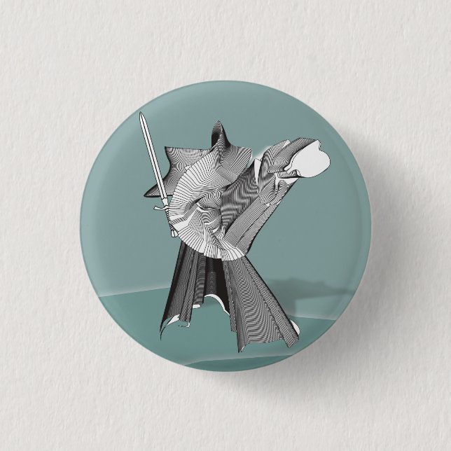 Digital Warrior Pinback Button (Front)